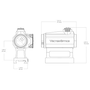 Коллиматор Vector Optics Maverick-III 1x22 S-MIL Rubber Cover 3 МOA красная арт.: SCRD-41